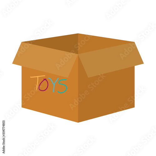 Isolated toys box vector design
