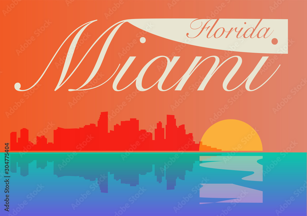 Miami Beach, Florida beach poster