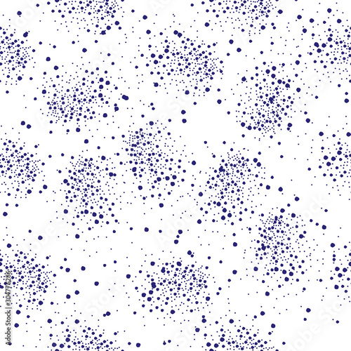 Seamless Background with splashes of dots. Repeating Background.