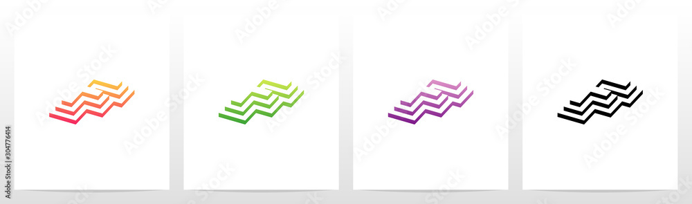 Steps On Letter Logo Design F Steps On Letter Logo Design F