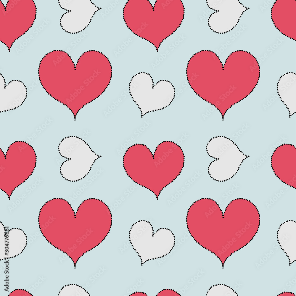 Seamless colorful hearts pattern. Valentine's day background. Vector illustration Seamless colorful hearts pattern. Valentine's day background. Vector illustration