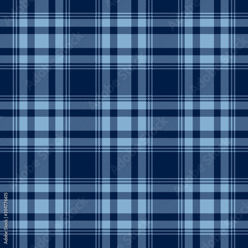 Blue tartan plaid. Stylish textile pattern.