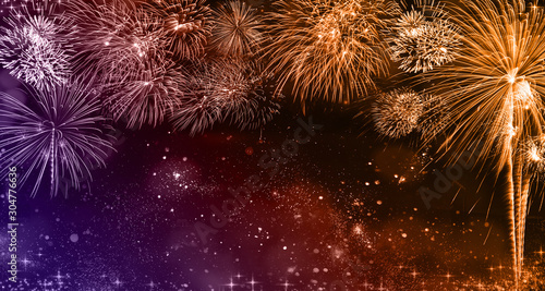 Wallpaper Mural Abstract colored firework background with free space for text Torontodigital.ca