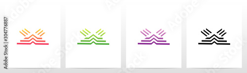 Steps On Letter Logo Design X