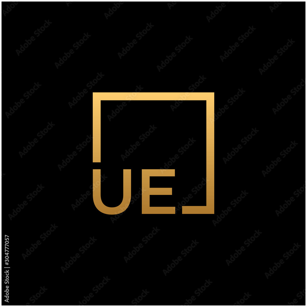 initial letter UE with square frame line art. business consulting concept. studio,room,group icon. Suitable for business consulting group company. square lines have connected meanings. - vector initial letter UE with square frame line art. business consulting concept. studio,room,group icon. Suitable for business consulting group company. square lines have connected meanings. - vector