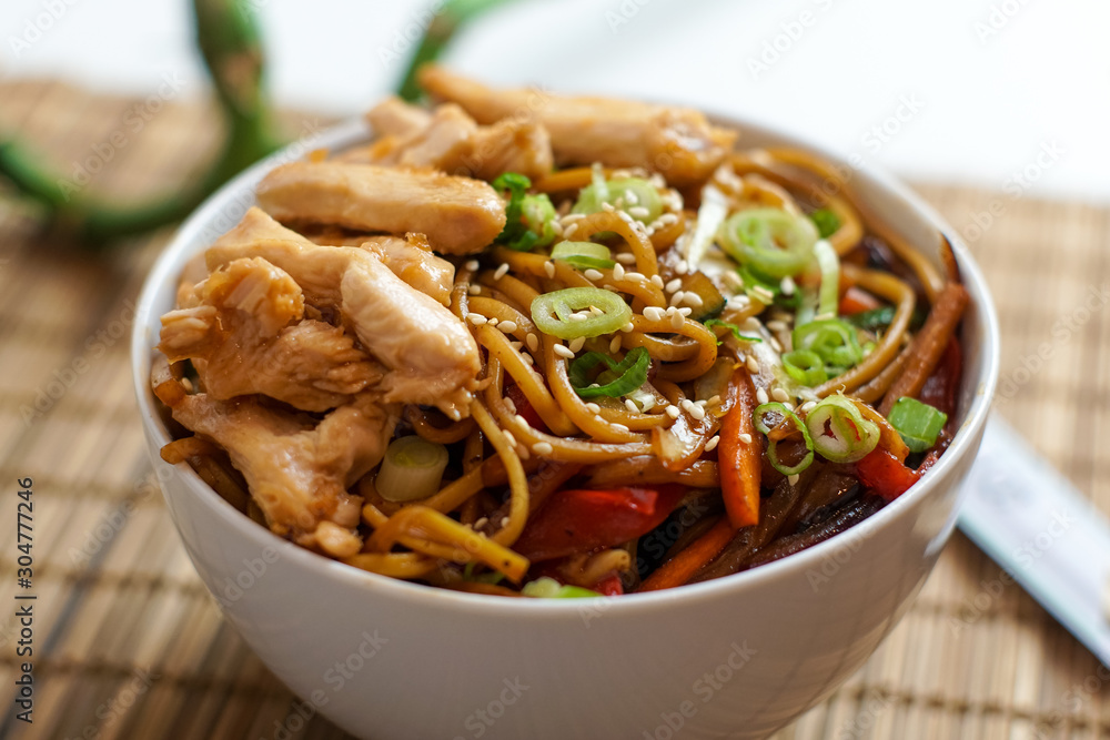 Asian food in a restaurant Asian food in a restaurant