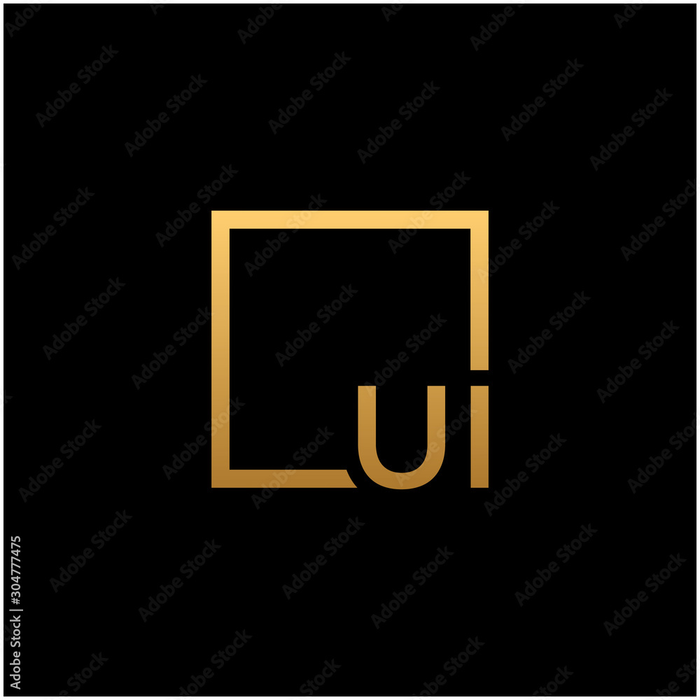 initial letter UI with square frame line art. business consulting concept. studio,room,group icon. Suitable for business consulting group company. square lines have connected meanings. - vector initial letter UI with square frame line art. business consulting concept. studio,room,group icon. Suitable for business consulting group company. square lines have connected meanings. - vector