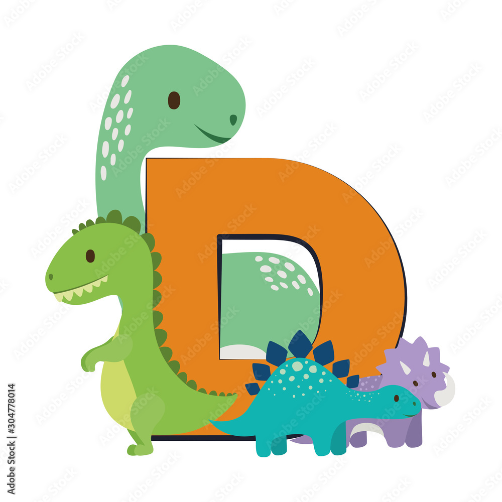 Naklejka premium Isolated dinosaurs toy vector design
