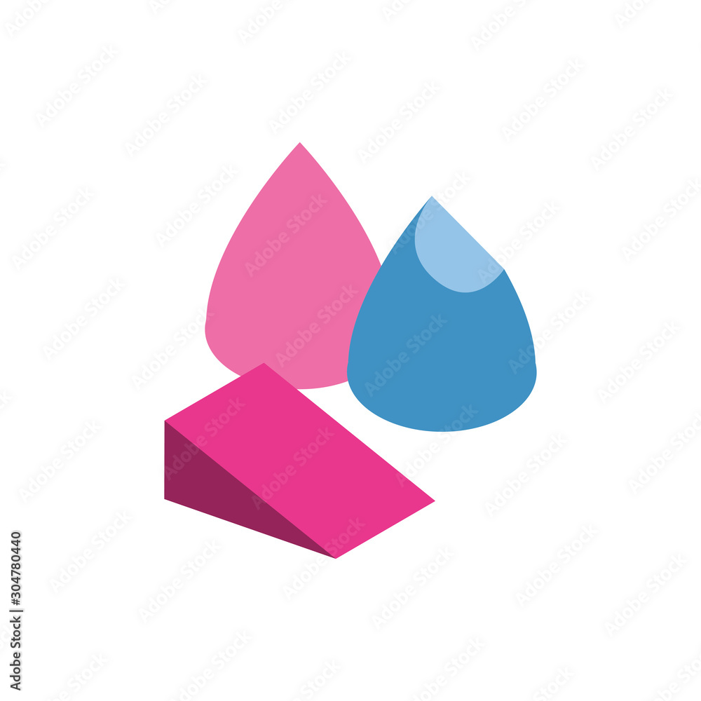 foam drops makeup product isolated icon foam drops makeup product isolated icon