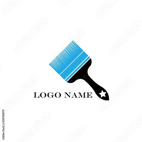 Paint brush Logo Template vector icon Illustration design