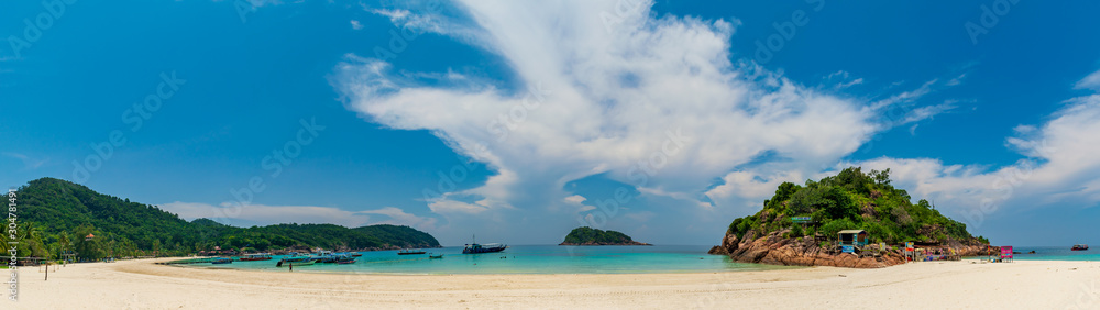 Redang Islands, Malaysia; 18-May-2019; White sand beach, Redang Island, Malaysia