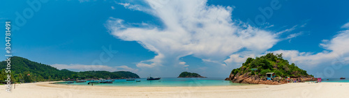 Redang Islands, Malaysia; 18-May-2019; White sand beach, Redang Island, Malaysia