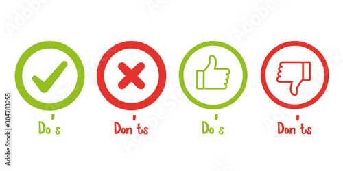 Do and don't, positive and negative like