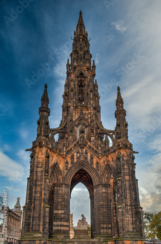 Scott Monument,The attractive city of Edinburgh - Scotland - United Kingdom
