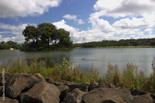  The Loch in the James Hamilton Heritage Park in East Kilbride, Scotland.