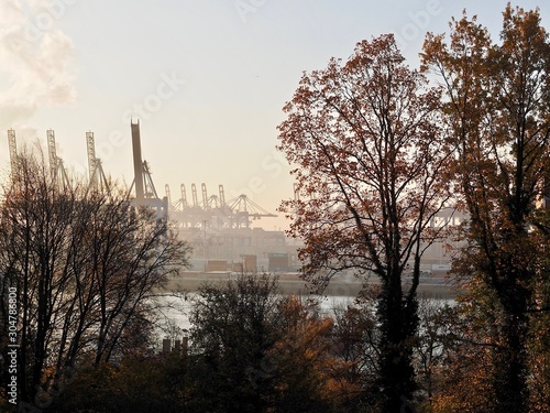 City walk through Hamburg in Germany photo