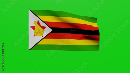 Bandera Zimbabue. Vídeo	 photo