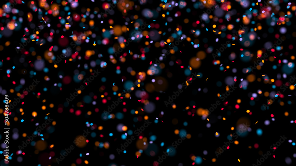 colorful confetti circles are falling colorful confetti circles are falling