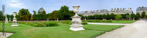 Panoramic view of the Tuileries Garden in Paris 