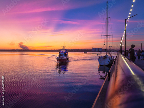 Sunset on the river