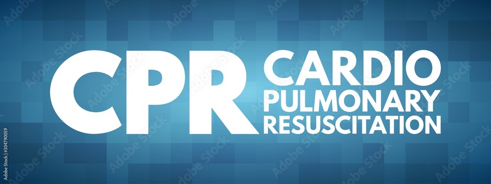 CPR - Cardiopulmonary Resuscitation acronym, medical concept background