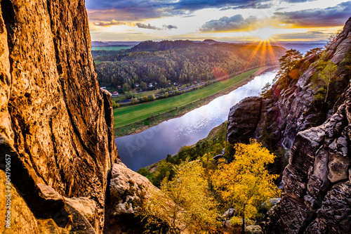 view at the famous bastei hills