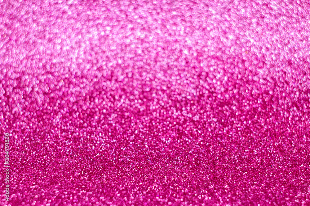 Shiny pink holiday background. Glowing magic bokeh. Blur. Glitter confetti, Princess, little girl, wedding