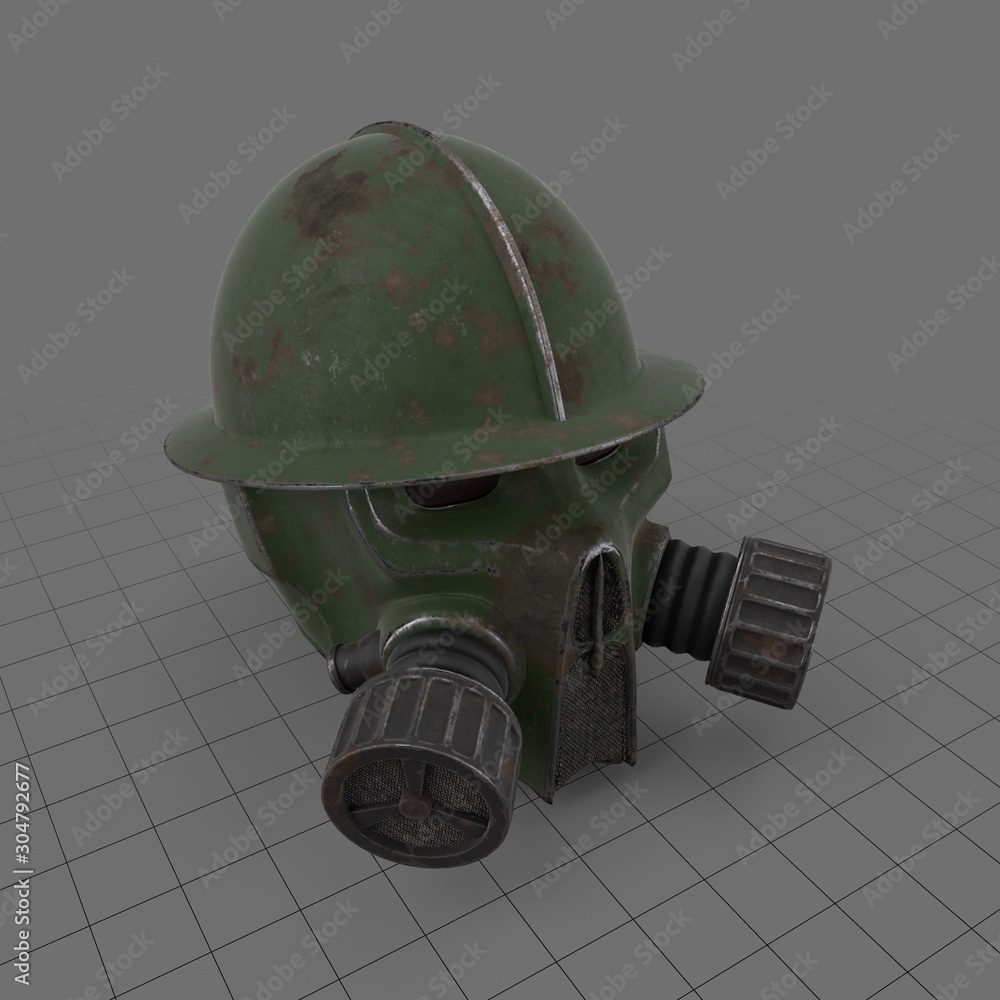 Military gas mask Stock 3D asset Adobe