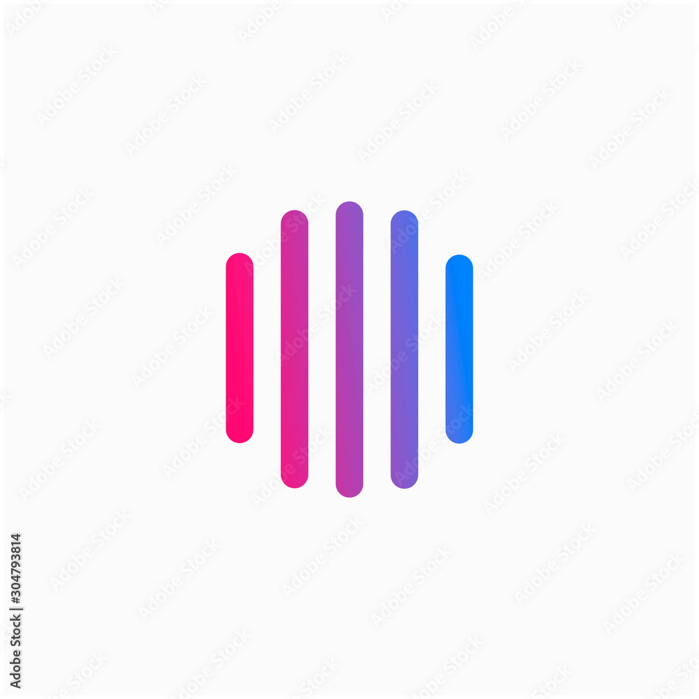 initial letter I abstract for information technology and digital. minimalist sound music equalizer, Bass, DJ icon. audio logotype Unique and simple element. - vector initial letter I abstract for information technology and digital. minimalist sound music equalizer, Bass, DJ icon. audio logotype Unique and simple element. - vector