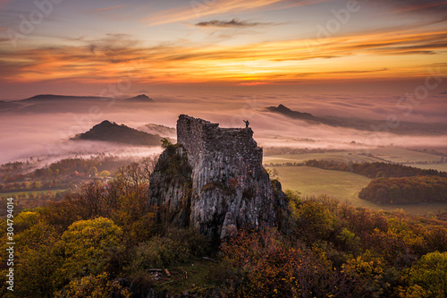 Oltarik is a castle ruin on the hill of the same name in the Ceske stredohori Mountains. It rises above the village of Dekovka ten kilometers southwest of Lovosice in the district of Litomerice photo