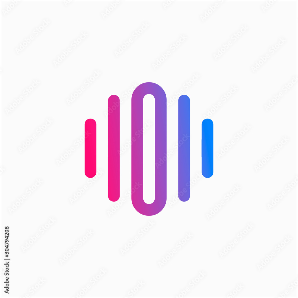 initial letter O abstract for information technology and digital. minimalist sound music equalizer, Bass, DJ icon. audio logotype Unique and simple element. - vector initial letter O abstract for information technology and digital. minimalist sound music equalizer, Bass, DJ icon. audio logotype Unique and simple element. - vector