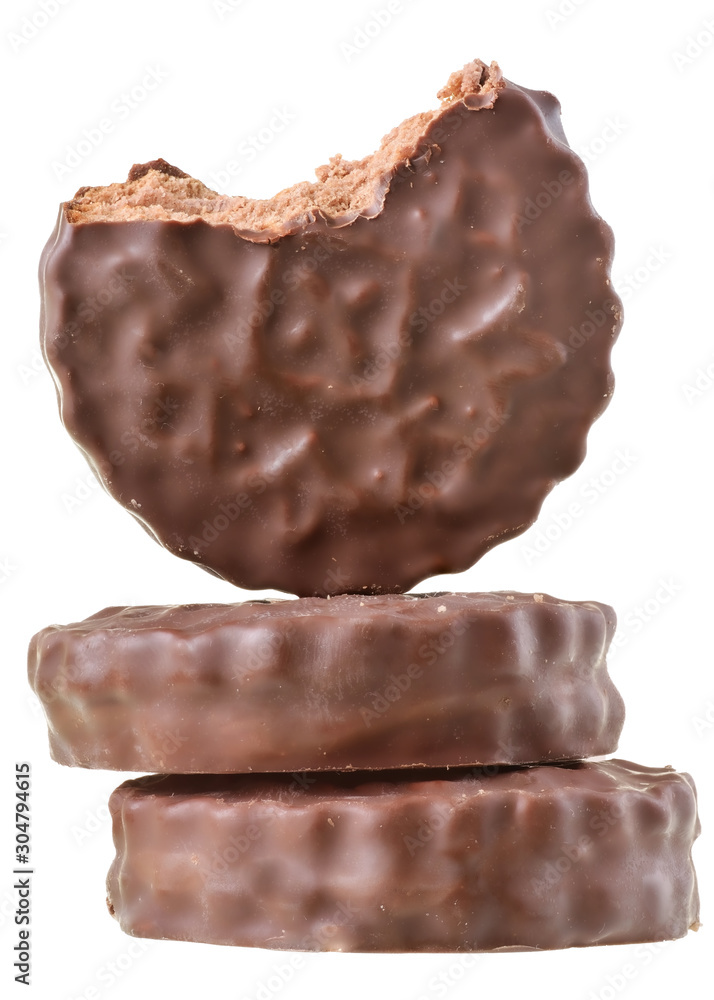 Shortbread cookie sandwich in chocolate icing Shortbread cookie sandwich in chocolate icing