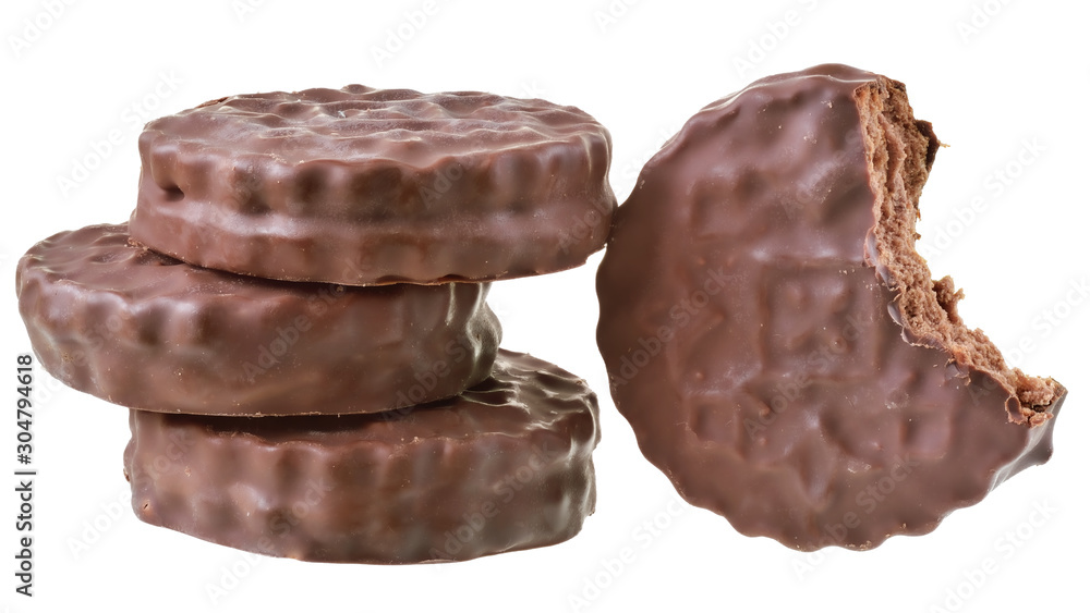 Shortbread cookie sandwich in chocolate icing Shortbread cookie sandwich in chocolate icing