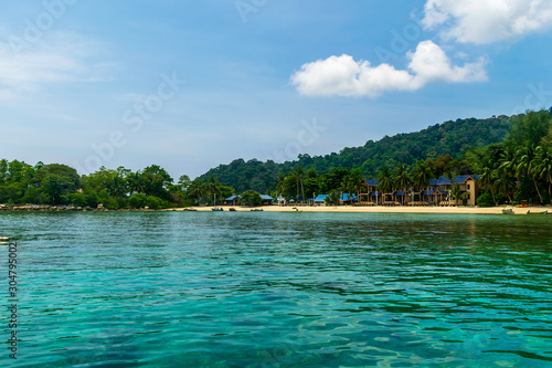 Besar, Perhentian Islands, Malaysia; 18-May-2019; The boat and the sea