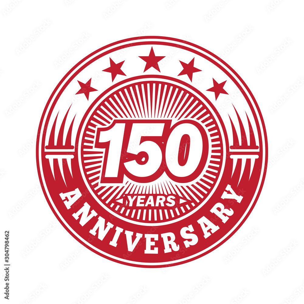 150 years logo. One hundred and fifty years anniversary celebration logo design. Vector and illustration. 150 years logo. One hundred and fifty years anniversary celebration logo design. Vector and illustration.