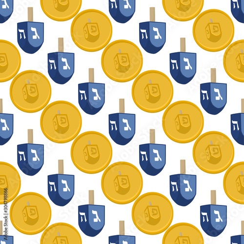 Illustration on theme big colored pattern Hanukkah