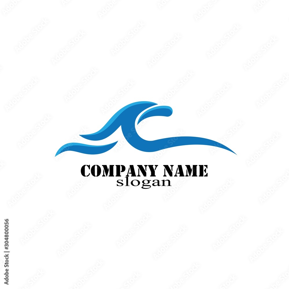 Water Wave symbol and icon Logo Template vector Water Wave symbol and icon Logo Template vector