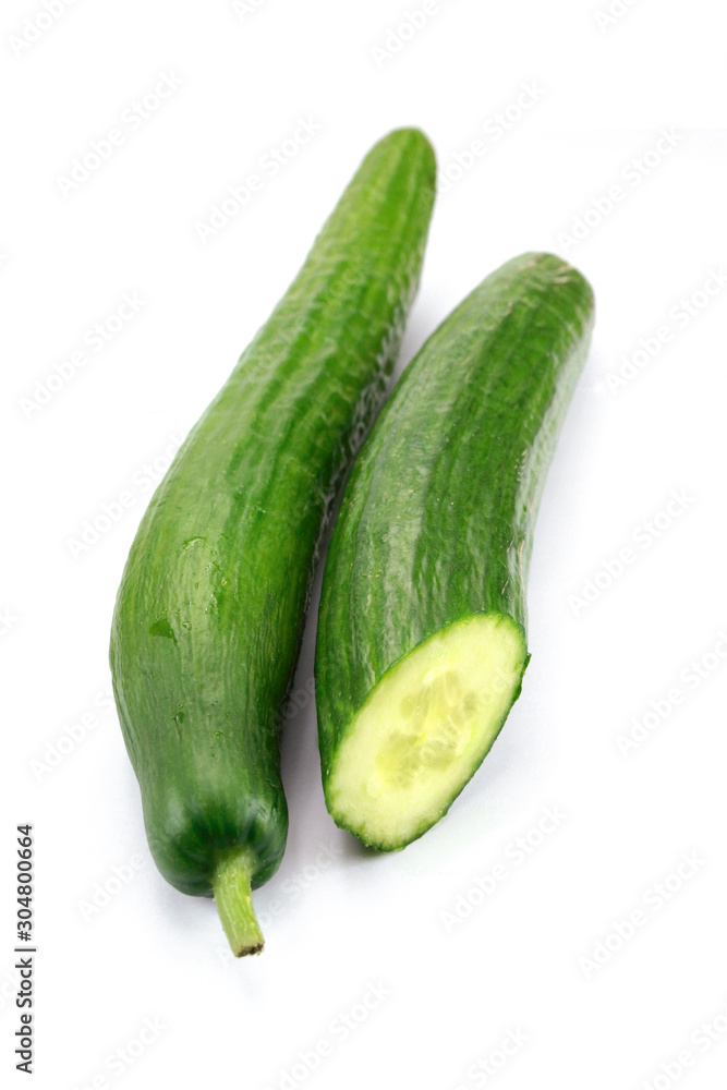 cucumber on a white background cucumber on a white background
