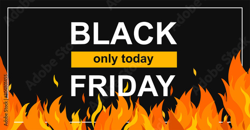 Isolated rhombus banner with Black Friday