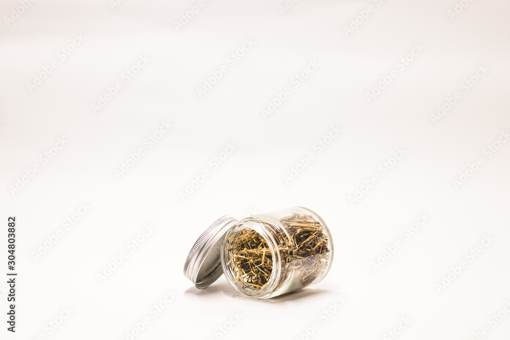 decorative grass in a jar