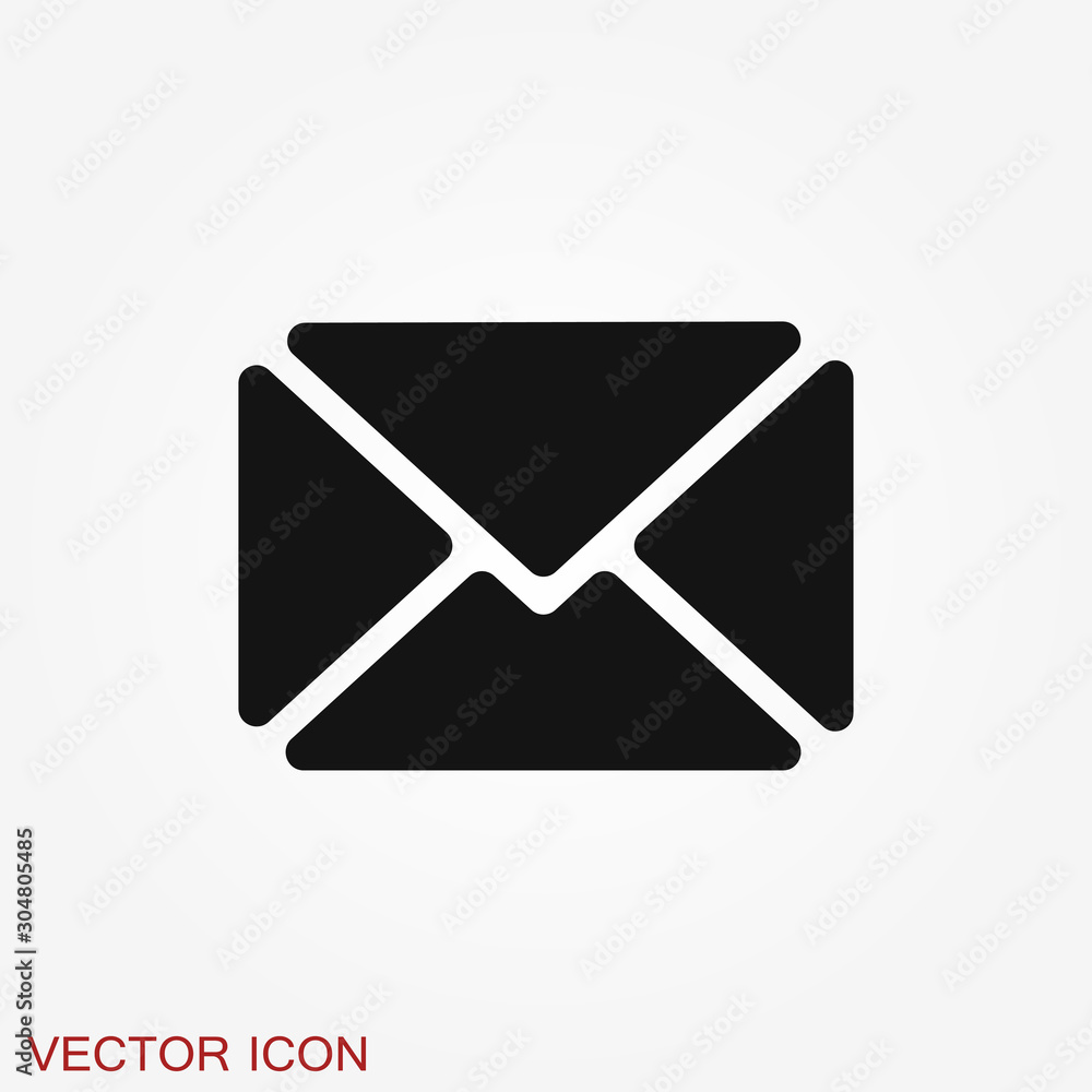 Envelope icon, vector mail envelope and letter symbol Envelope icon, vector mail envelope and letter symbol