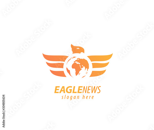 Eagle world wings logo 