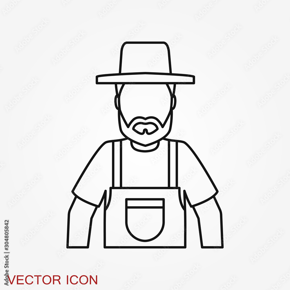 Farmer icon - vector farmer avatar or symbol Farmer icon - vector farmer avatar or symbol