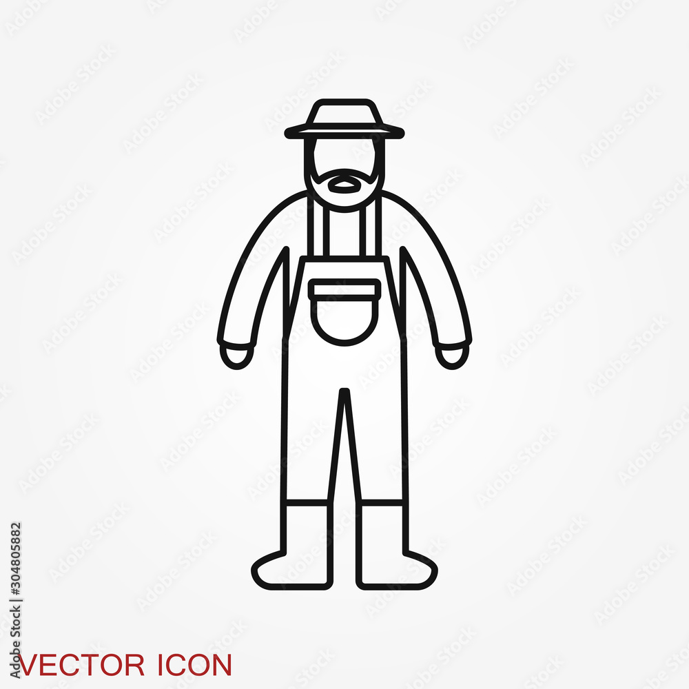 Farmer icon - vector farmer avatar or symbol
