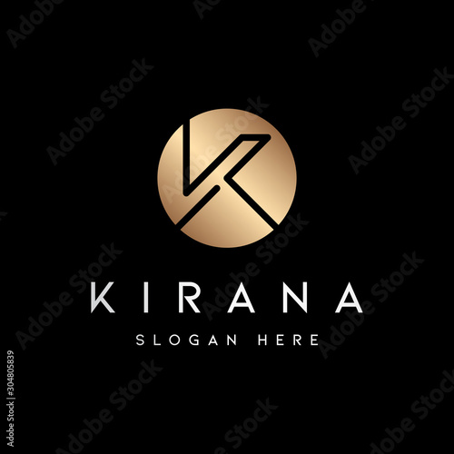 Minimalist and luxury letter K logo - vector