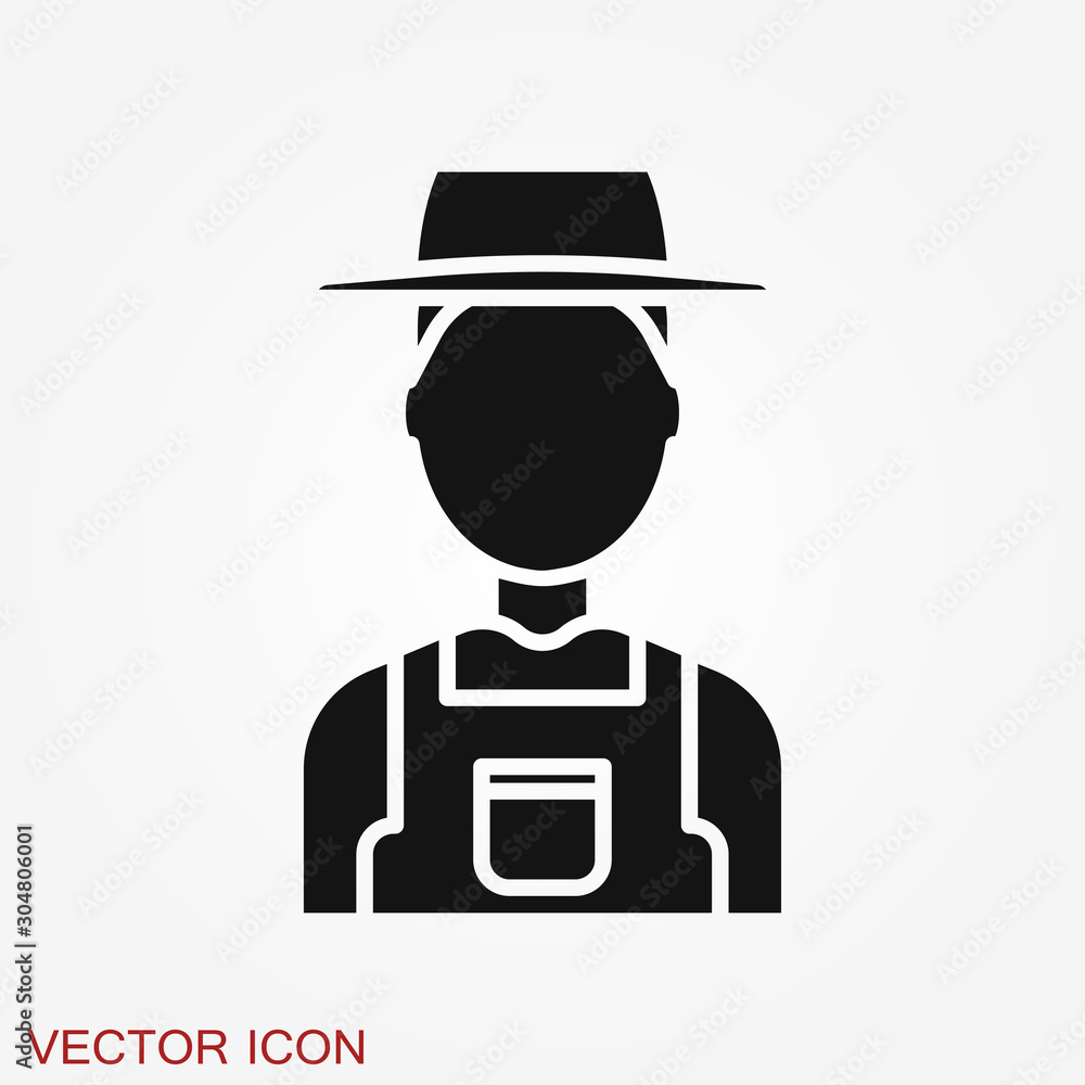 Farmer icon - vector farmer avatar or symbol