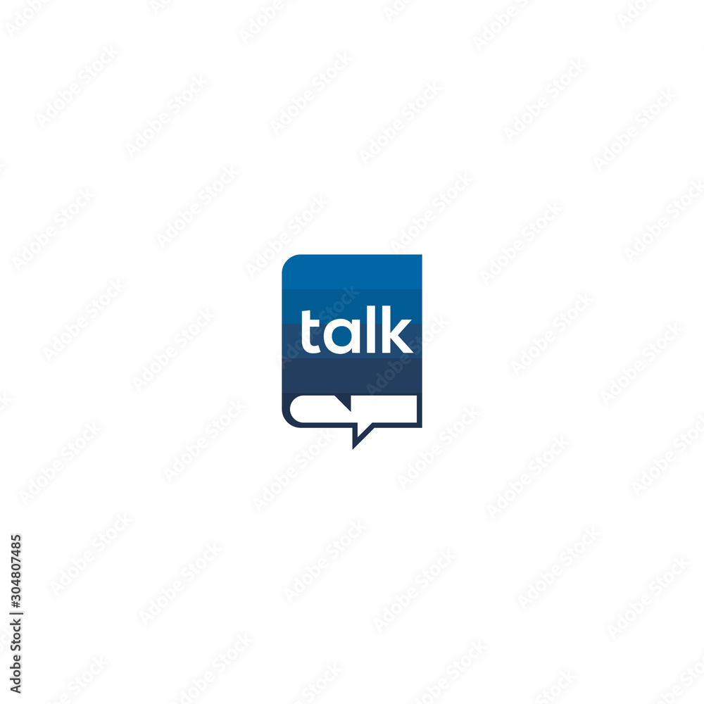 Book chat icon, book talk logo vector Book chat icon, book talk logo vector