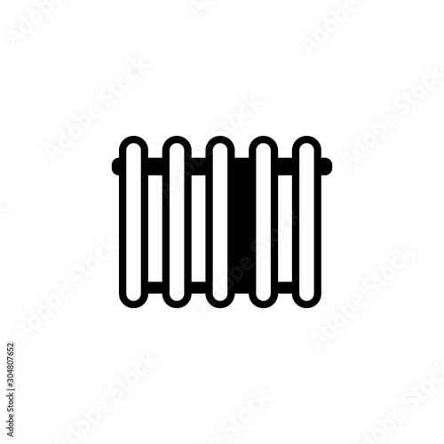Heater icon. Room heater symbol. Logo design element