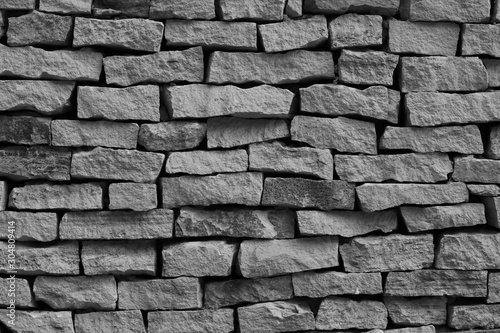 Natursteinmauer, Close up, monochrom, schwarz-weiß