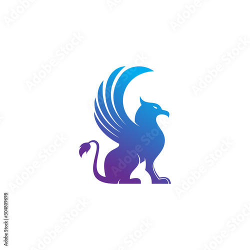 Griffin logo template vector